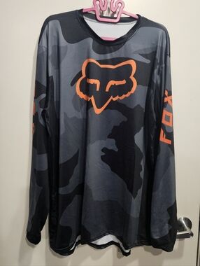 Fox Racing Long Sleeve Camo Jersey - Orange Logo